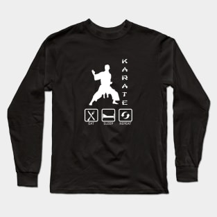 Karate - Eat Sleep Repeat Long Sleeve T-Shirt